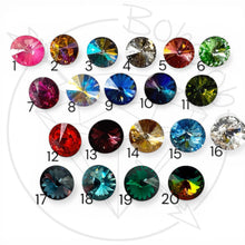Load image into Gallery viewer, Austrian Crystal plugs stainless steel plugs for stretched ears Sizes: 00g 7/16” 1/2” 9/16” 5/8” 11/13” 3/4” 13/16”
