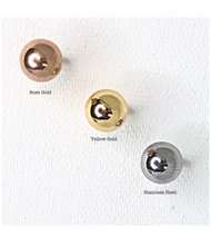 Load image into Gallery viewer, Surgical Stainless Steel Ball Plugs for Stretched Ears: Single Flare Metal Tunnels 14g 12g 10g 8g 6g 4g 2g