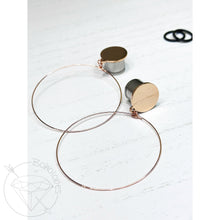 Load image into Gallery viewer, Gold wire Hoop plugs Gold hoop plugs gauges tunnels 6g - 1/2"
