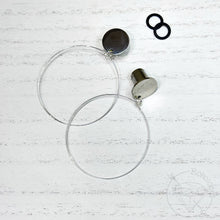 Load image into Gallery viewer, Steel wire Hoop plugs gauges tunnels 6g - 1&quot;
