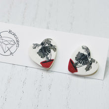 Load image into Gallery viewer, Pair of plant mom clay dangle earrings