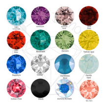 Load image into Gallery viewer, Tiny crystal stainless steel plugs / tunnels for gauges / stretched ears Sizes: 12g, 10g, 8g