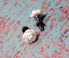 Load image into Gallery viewer, Smaller tiny Rose plugs for gauged ears: 14g, 12g, 10g, 8g, 6g
