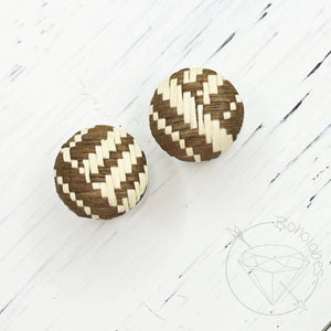 Pair of woven minimalist stainless steel tunnels / plugs / screw-back/ single flare sizes 4g 2g 0g 00g 1/2" 9/16" 5/8" 3/4" 7/8" 1"