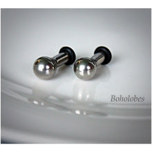 Load image into Gallery viewer, Plugs gauges Stainless steel metal ball silver / gold ball plugs stainless steel plugs gauges 14g -1g